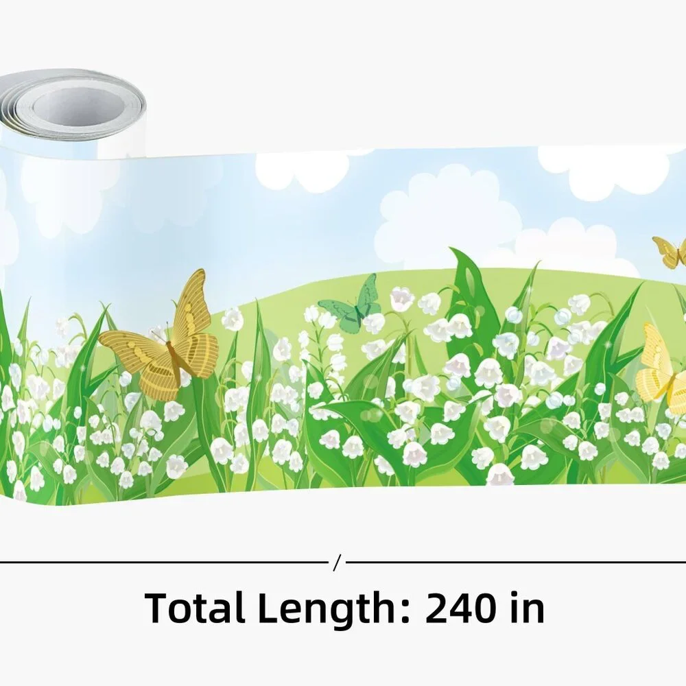 Wallpaper Borders Blue Sky White Clouds Butterflies Wallpaper Borders Removable